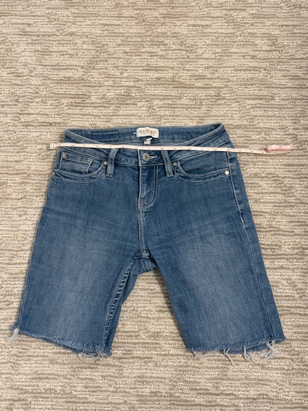 Shyanne Medium Wash Denim Shorts cut offs